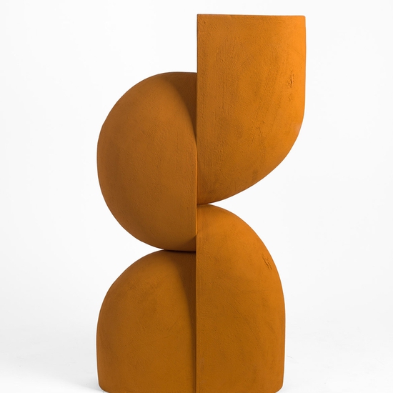 Iván Carmona: Terruño, 2022, Mineral silicate paint on ceramic, 41 x 20 x 8.5 inches