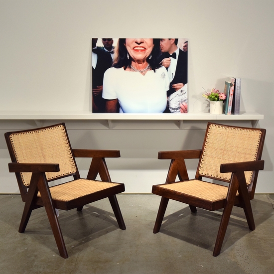 Gallery install of 'Arrival Lipstick (AmfAR Benefit, Cannes)'