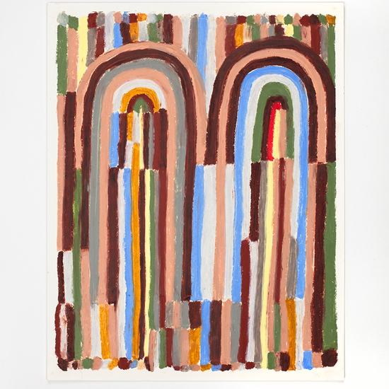 Joe Rudko, Deep Sync, 2024, Oil Pastel on paper, 14 x 11 inches, Framed size 18 x 15.25 x 1.25 inches