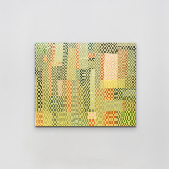 Susan Dory: Astrosurf 1, 2023, Acrylic on canvas over panel, 20 x 24 x 2 inches
