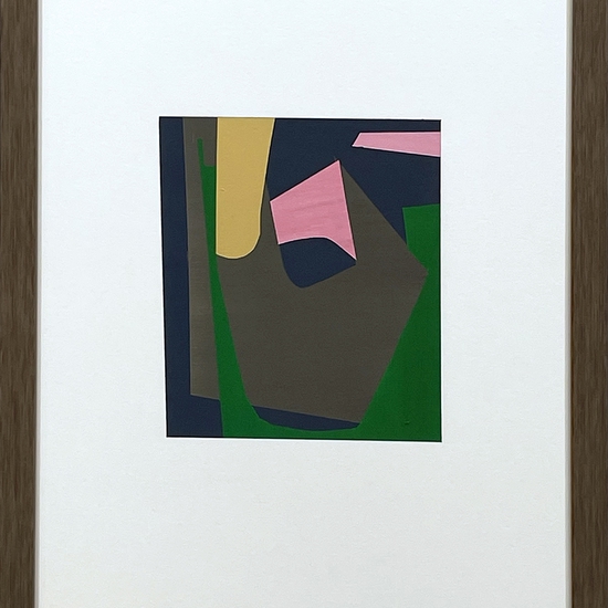 Susan Dory, Chromaticism 11, 2025, Acrylic on paper, 6.5 x 5.5 inches, paper size 14 x 11 inches, framed size 15 x 12 x 1.5 inches