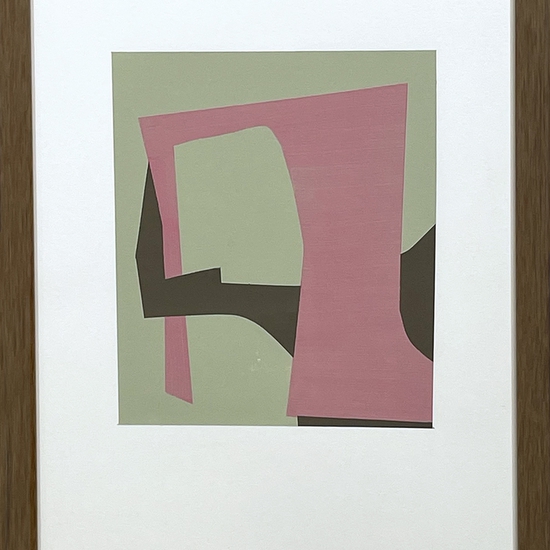 Susan Dory, Chromaticism 13, 2025, Acrylic on Paper, 8.25 x  7 inches, paper size 14 x 11 inches, framed size 15 x 12 x 1.5 inches
