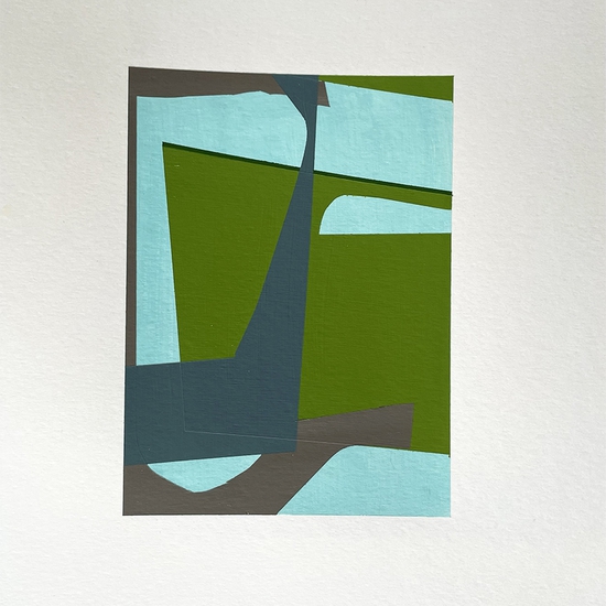 Susan Dory, Chromaticism 16, 2025, Acrylic on paper, 6.75 x 5 inches, paper size 14 x 11 inches