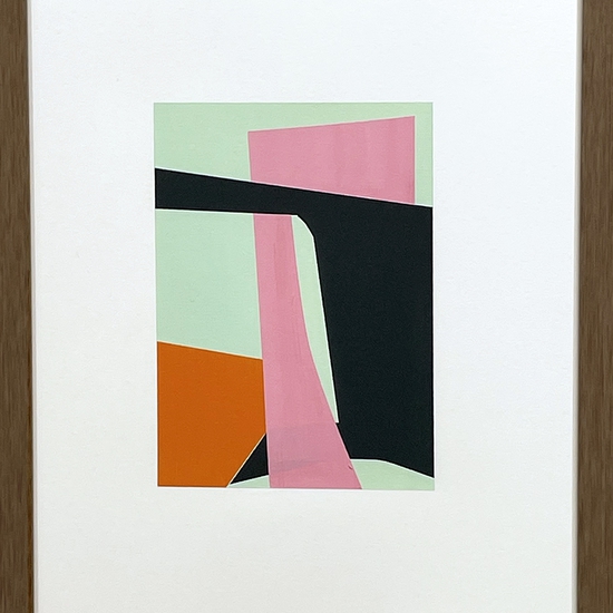 Susan Dory, Chromaticism 18, 2025, Acrylic on paper, 7.5 x  5.5 inches, paper size 14 x 11 inches, framed size 15 x 12 x 1.5 inches