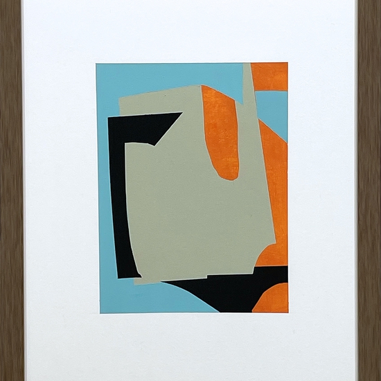 Susan Dory, Chromaticism 1, 2025, Acrylic on paper, 8 x 6 inches, paper size 14 x 11 inches, framed size 15 x 12 x 1.5 inches