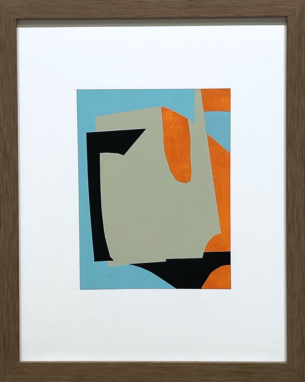Susan Dory, Chromaticism 1, 2025, Acrylic on paper, 8 x 6 inches, paper size 14 x 11 inches, framed size 15 x 12 x 1.5 inches