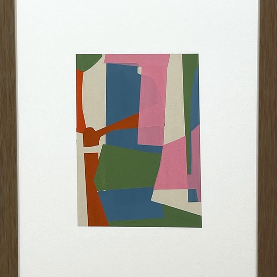 Susan Dory, Chromaticism 6, 2025, Acrylic on paper, 7.5 x 5.5 inches, paper size 14 x 11 inches, framed size 15 x 12 x 1.5 inches