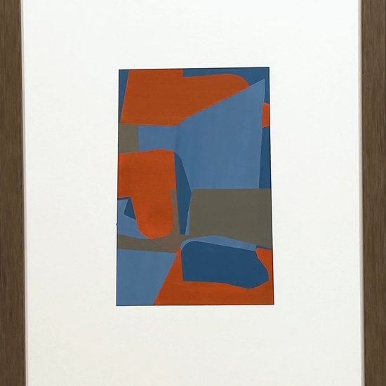 Susan Dory, Chromaticism 12, 2025, Acrylic on paper, 7.5 x 5 inches, paper size 14 x 11 inches, framed size 15 x 12 x 1.5 inches