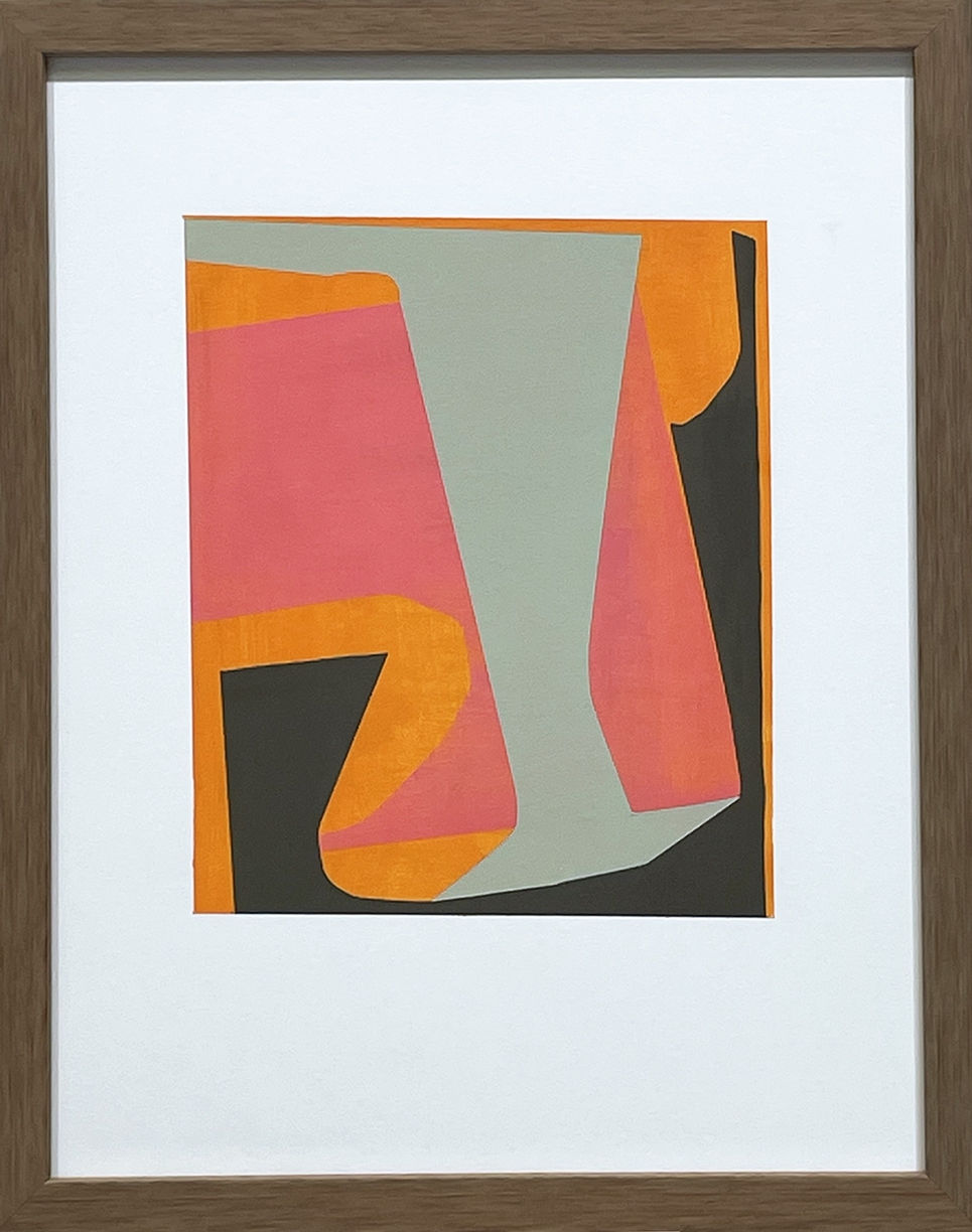 Susan Dory, Chromaticism 17, 2025, Acrylic on paper, 8.5 x 7.25 inches, paper size 14 x 11 inches, framed size 15 x 12 x 1.5 inches