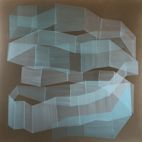 Susan Dory: Containment No. 11, Acrylic on canvas over panel, 30 x 30 inches