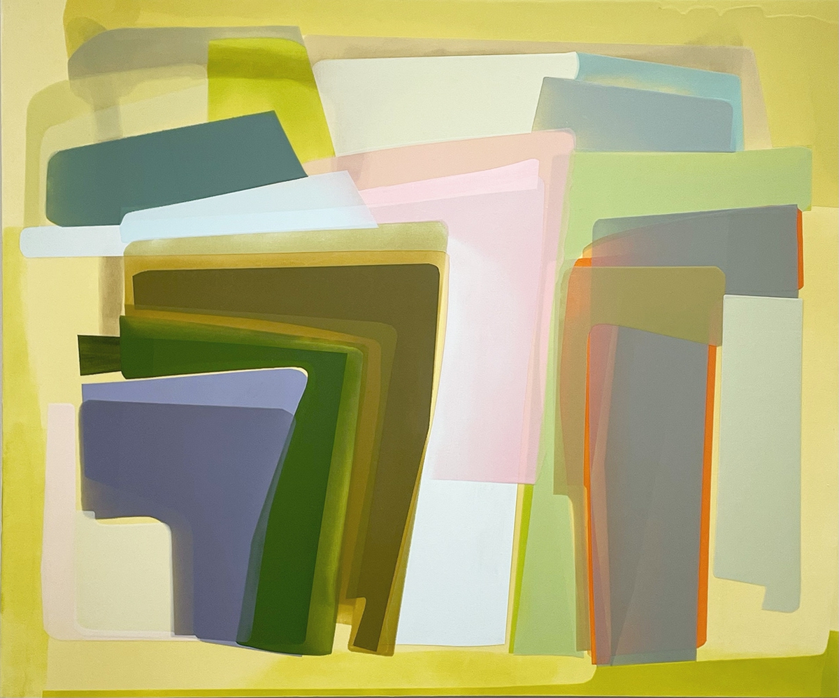 Susan Dory, Delphine 8, 2025, Acrylic on canvas over panel, 40 x 48 x 2 inches