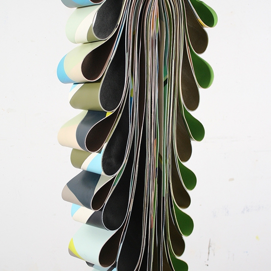 Susan Dory: Euphony, 2020, Acrylic on canvas on marine line, 35 x 16 x 4 inches
