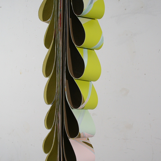 Susan Dory: Farrah, 2020, Acrylic on canvas on marine line, 28 x 16 x 4 inches