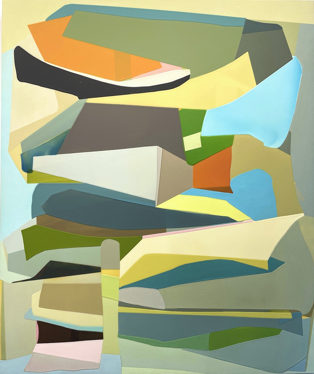 Susan Dory, Fluency 8, 2024, Acrylic on canvas over panel, 50 x 42 x 2 inches
