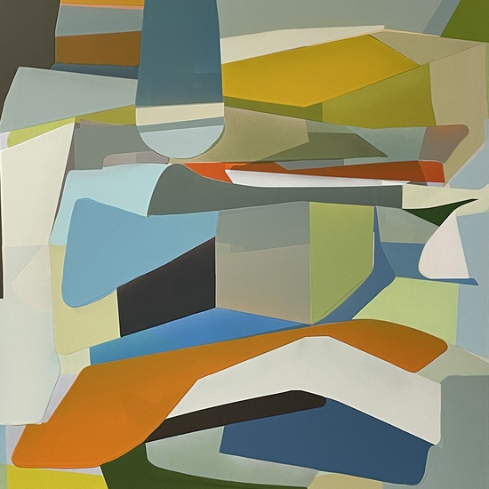 Susan Dory, Germaine, 2025, Acrylic on canvas over board, 48 x 42 x 2 inches