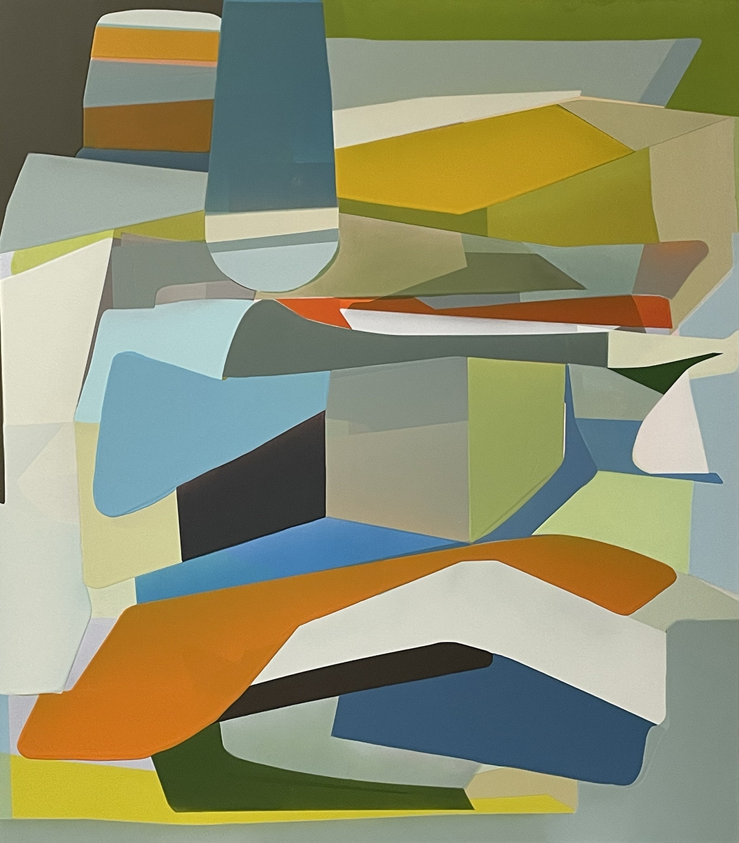 Susan Dory, Germaine, 2025, Acrylic on canvas over board, 48 x 42 x 2 inches