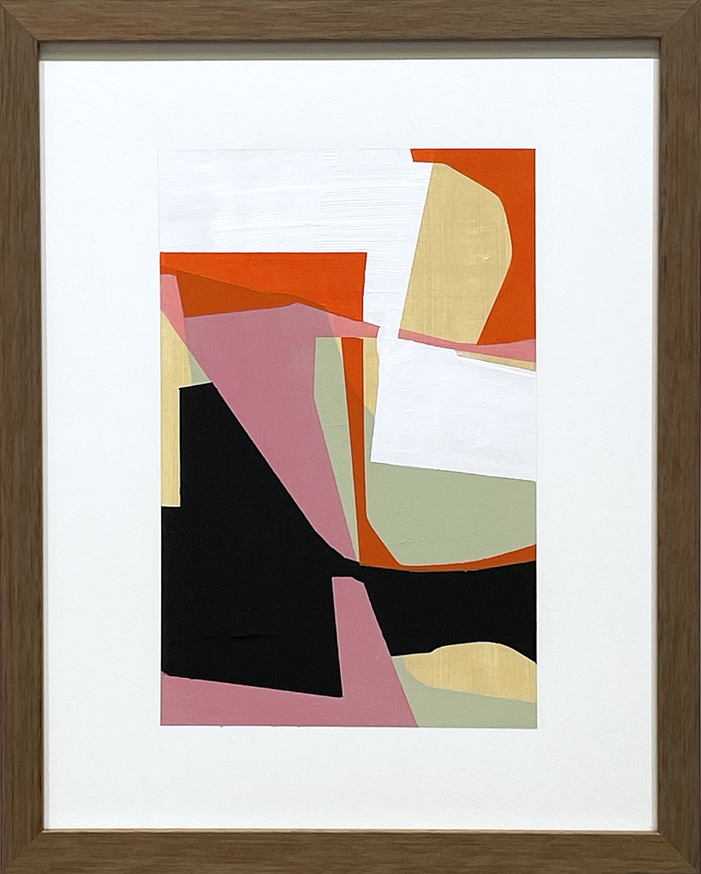 Susan Dory, H3, 2025, Acrylic on paper, 10 x 6.5 inches, paper size 14 x 11 inches, framed size 15 x 12 x 1.5 inches