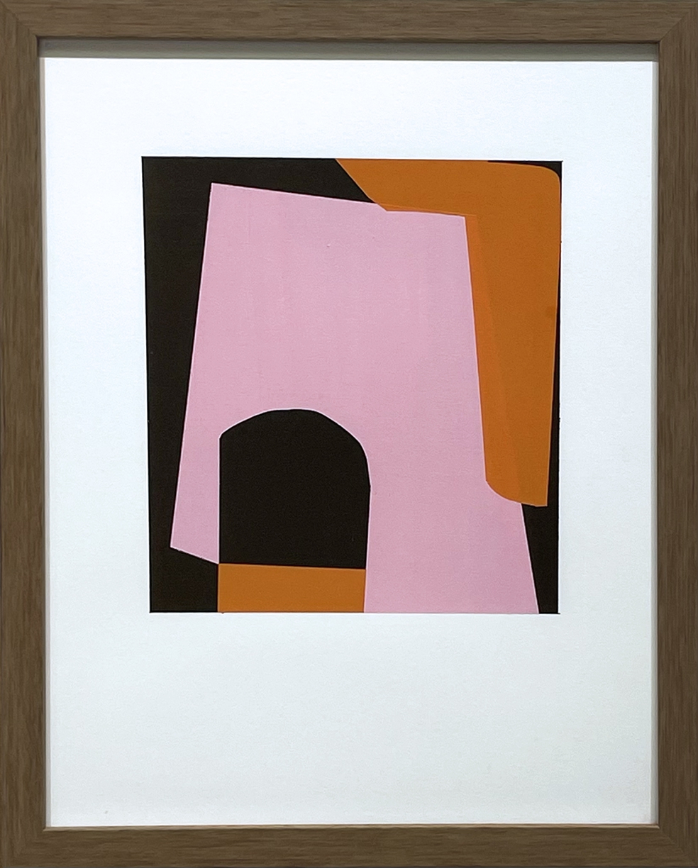 Susan Dory, Polychrome 10, 2025 Acrylic on paper, 8 x 7 inches, paper size 14 x 11 inches, framed size 15 x 12 x 1.5 inches