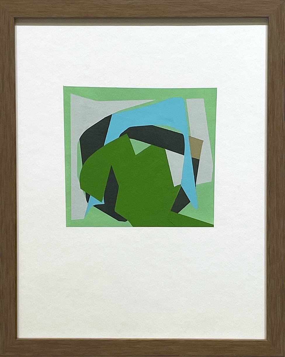 Susan Dory, Polychrome 3, 2025 , Acrylic on paper,  6 x 6.5 inches, paper size 14 x 11 inches, framed size 15 x 12 x 1.5 inches