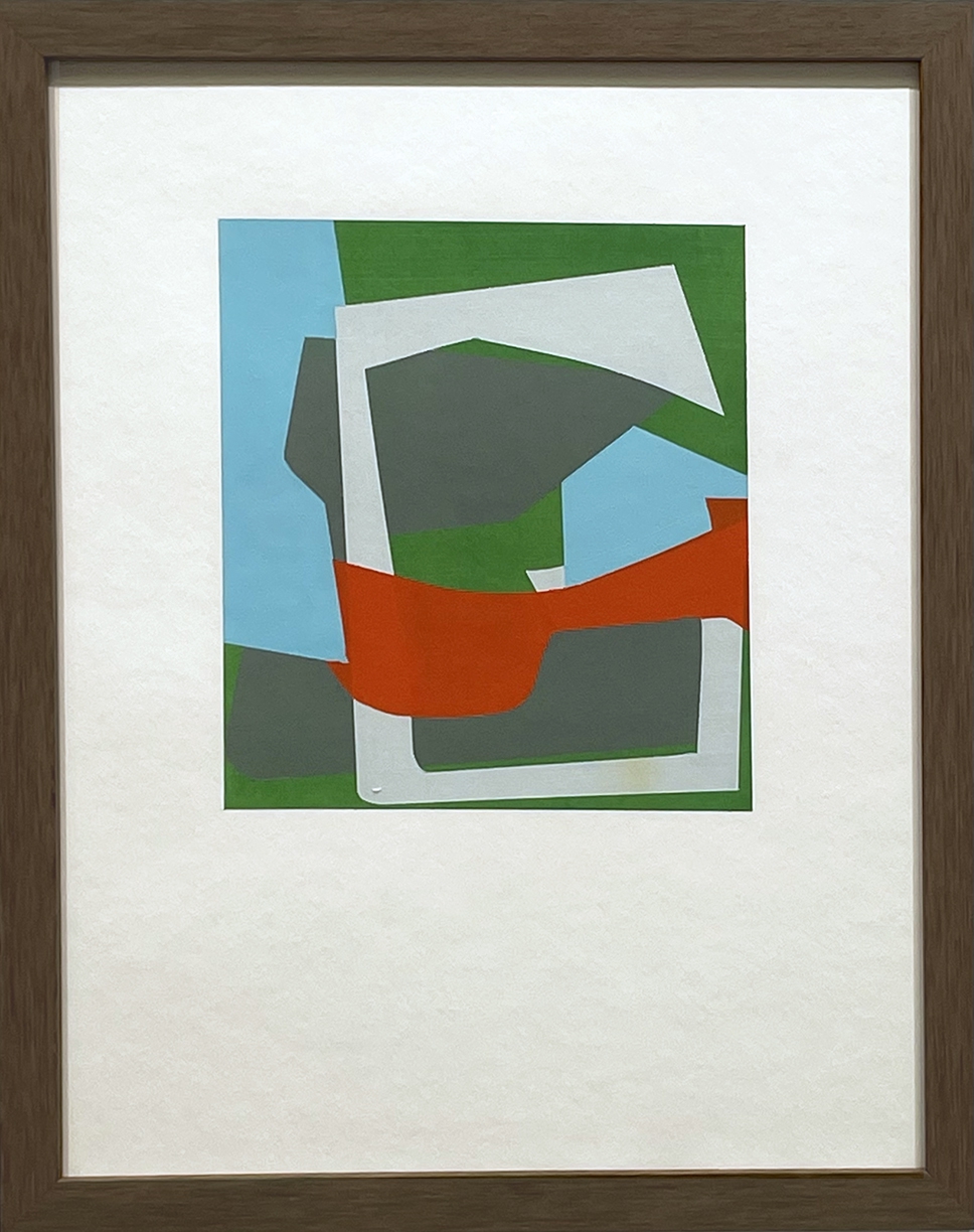 Susan Dory, Polychrome 4, 2025 , Acrylic on paper,  7.25 x 6.5 inches, paper size 14 x 11 inches, framed size 15 x 12 x 1.5 inches