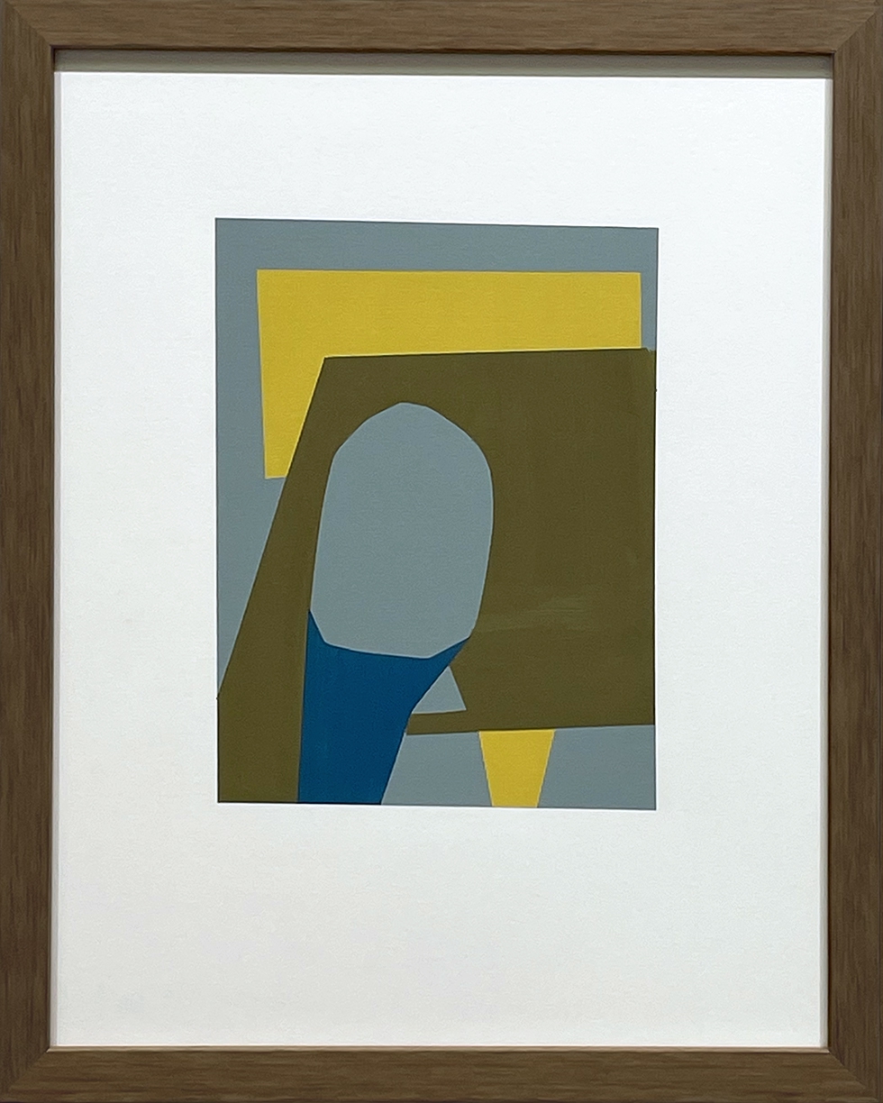 Susan Dory, Polychrome 6, 2025, Acrylic on paper, 8 x 6 inches, paper size 14 x 11 inches, framed size 15 x 12 x 1.5 inches