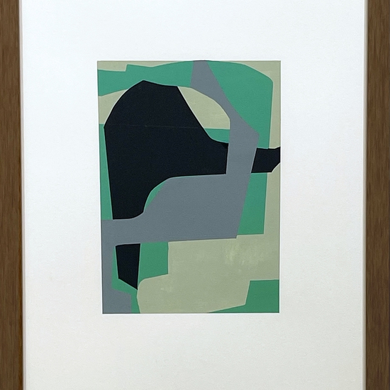 Susan Dory, Polychrome 8, 2025, Acrylic on paper, 7.75 x 5.5 inches, paper size 14 x 11 inches, framed size 15 x 12 x 1.5 inches