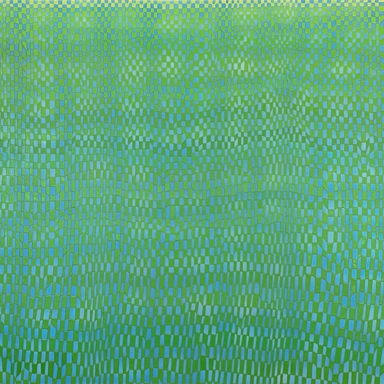 The Secret Cave of the Heart 11, 2023, Acrylic on canvas over panel, 52 x 60 x 2 inches