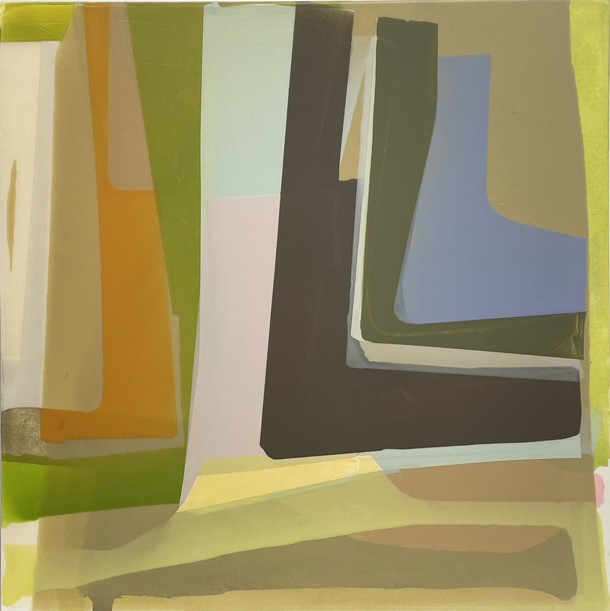 Susan Dory, Splits, 2025,  Acrylic on canvas over panel, 24 x 24 x  2 inches