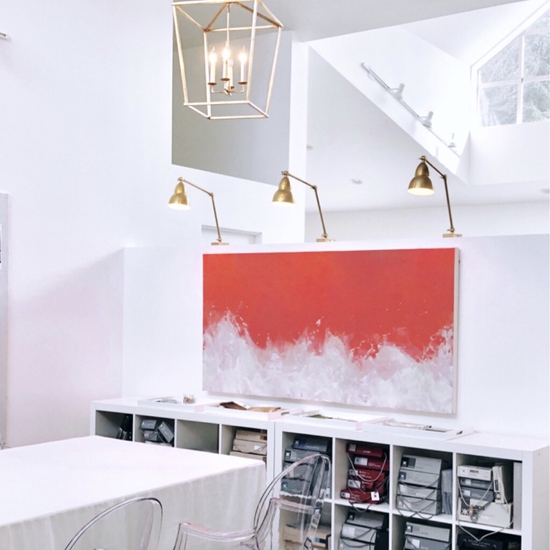 Betsy Eby's painting in a private office. Image courtesy of Lee Ann Baker Interiors.