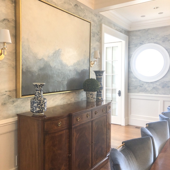 Betsy Eby's painting in a private residence. Image courtesy of Lee Ann Baker Interiors.