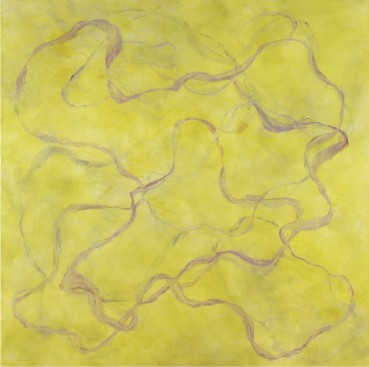 Betsy Eby, Astral, 2024, Hot wax and oil on panel, 60 x 60 x 2 inches