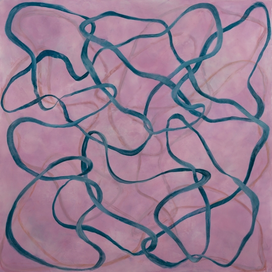 Betsy Eby, Chromatic Frequency No. 30, 2026, Encaustic and oil on panel, 48 x 48 x 2 inches