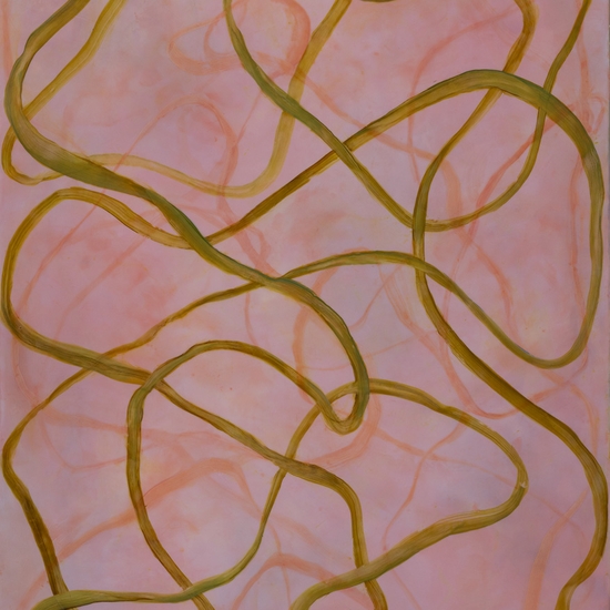 Betsy Eby, Chromatic Frequency No. 31, 2026, Encaustic and oil on panel, 42 x 30 x 2 inches