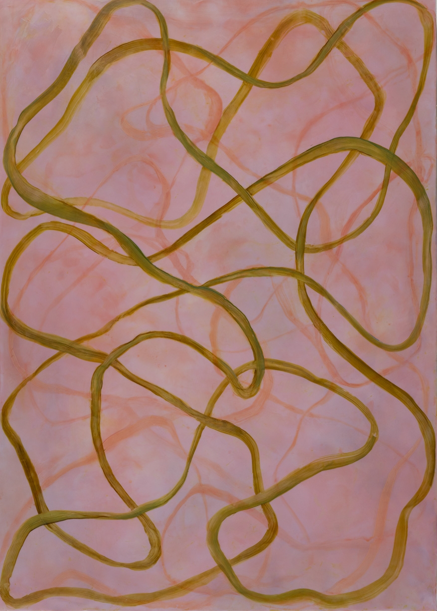 Betsy Eby, Chromatic Frequency No. 31, 2026, Encaustic and oil on panel, 42 x 30 x 2 inches