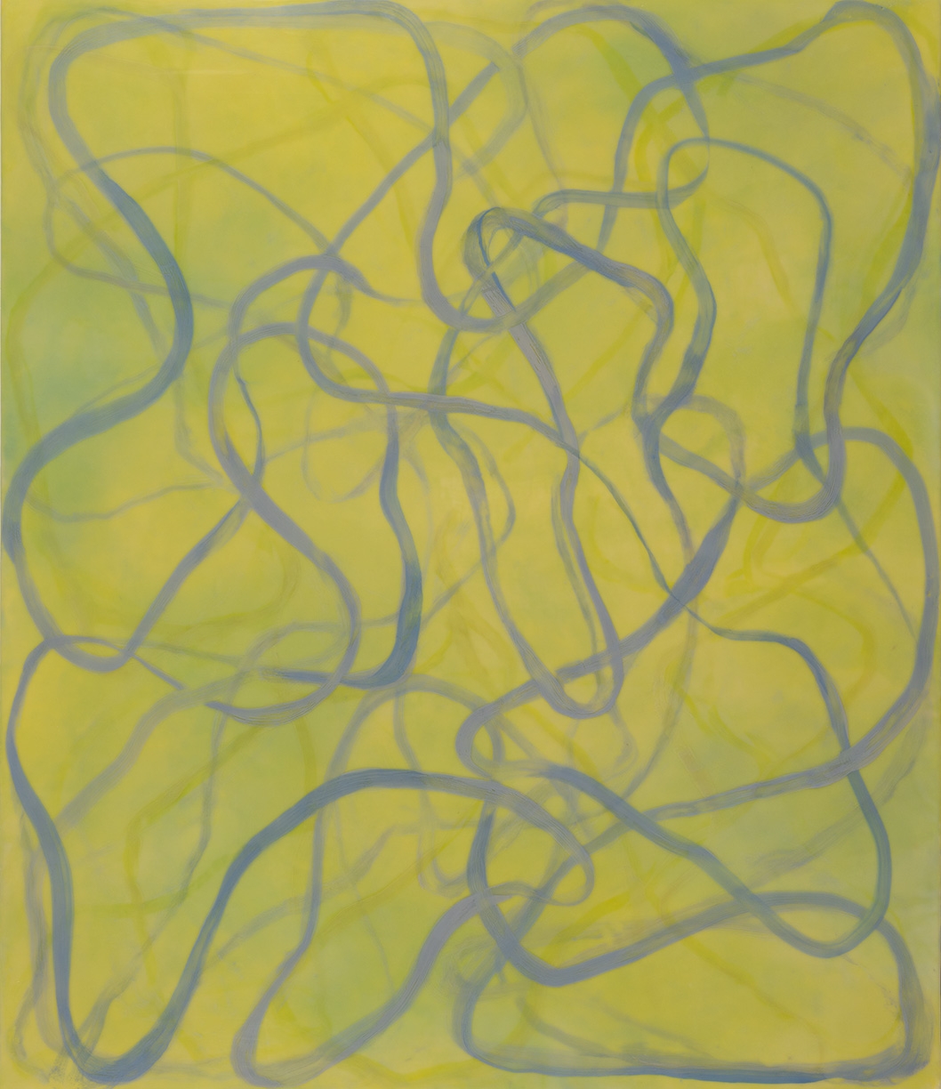 Betsy Eby, Chromatic Frequency No. 33, 2026, Encaustic and oil on panel, 42 x 36 x 2 inches