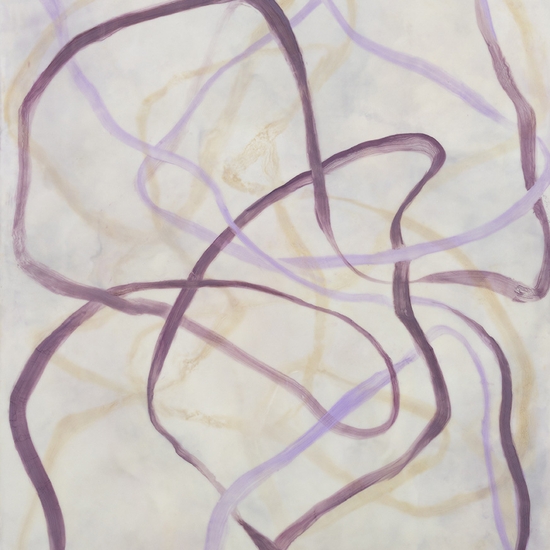 Betsy Eby, Chromatic Frequency No. 38, 2026, Oil and encaustic on panel, 42 x 30 x 2 inches