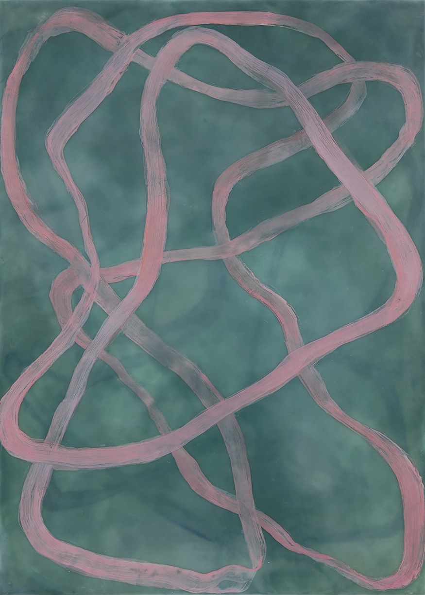 Betsy Eby, Chromatic Frequency No. 42, 2026, Oil and encaustic on panel, 21 x 15 x 2 inches