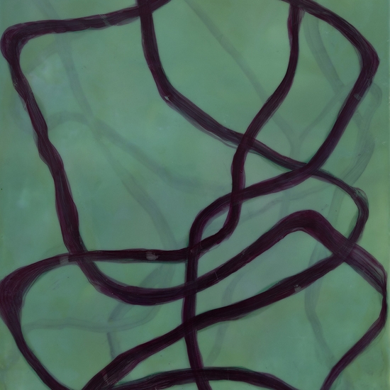 Betsy Eby, Chromatic Frequency No. 43, 2026, Oil and encaustic on panel, 21 x 15 x 2 inches