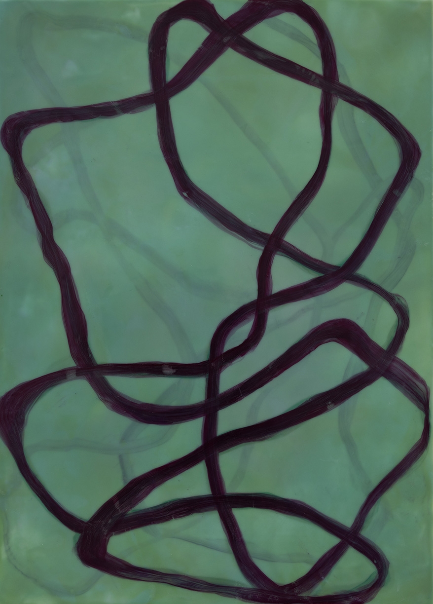 Betsy Eby, Chromatic Frequency No. 43, 2026, Oil and encaustic on panel, 21 x 15 x 2 inches