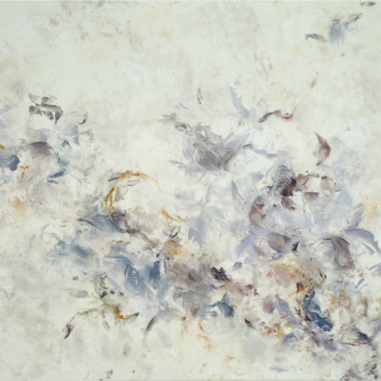 Betsy Eby: In the Light, And Then The Fancy Sings, 2020, Hot wax, cold wax, ink , and oil on panel, 48 x 60 inches
