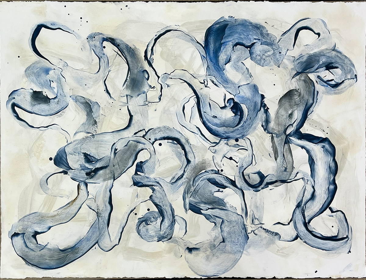 Betsy Eby, May 2nd, 2024, Oil, cold wax, and dry pigment on prepared Arches paper, 22.75 x 30 inches