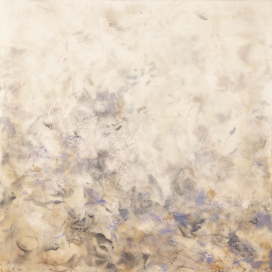 Betsy Eby: Mercury, 2023, Hot wax, cold wax, and oil on panel, 30 x 30 x 2 inches