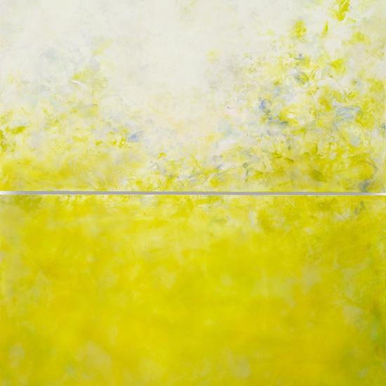 Betsy Eby: Sparkle Dropping Argentine, 2020, Hot wax, cold wax, oil, and ink on panel, 84 x 60 inches