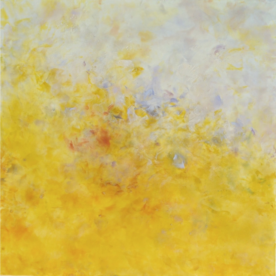 Betsy Eby: Summer Song, 2020, Hot wax, cold wax, ink, and oil on panel, 45 x 45 inches
