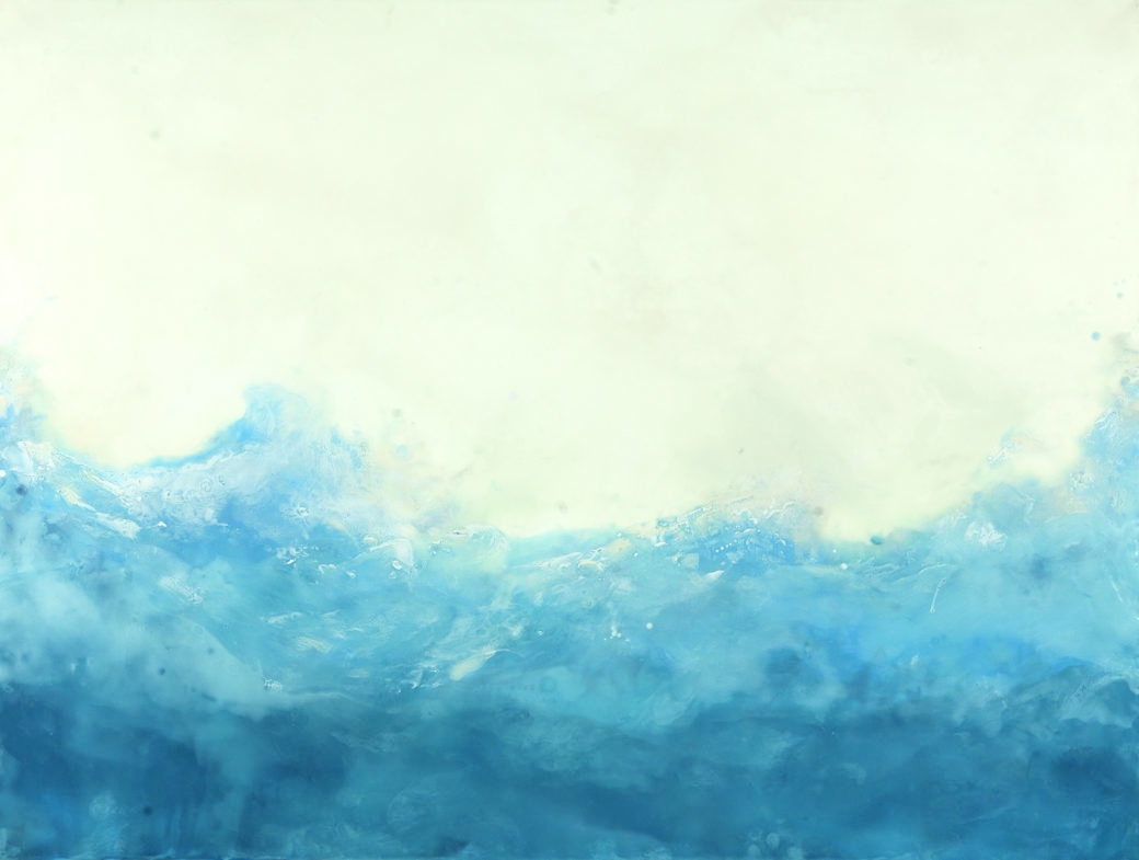 Betsy Eby: Thetis, 2018, Encaustic on canvas over panel, 36 x 48 inches