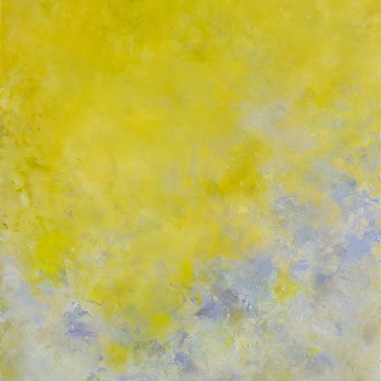 Betsy Eby: Wellspring, 2020, Hot wax, cold wax, ink, oil on panel, 35 x 46 x 2 inches