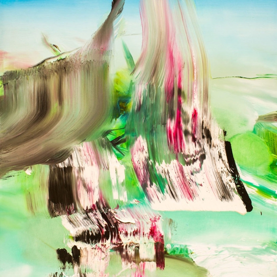 Empty Spaces Between Fossils III, 2015, Oil on canvas, 30 x 27 inches