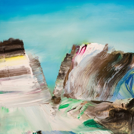 Empty Spaces Between Fossils II, 2015, Oil on canvas, 30 x 27 inches