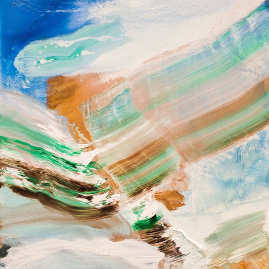 Empty Spaces Between Fossils IV, 2015, oil on canvas, 30 x 27 inches