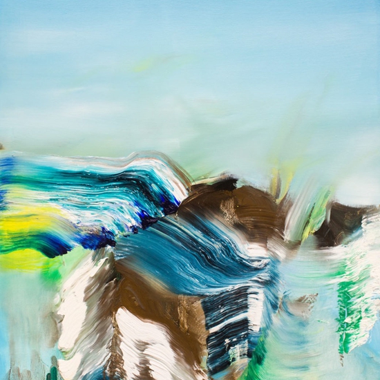 Empty Spaces Between Fossils I, 2015, Oil on canvas, 30 x 27 inches